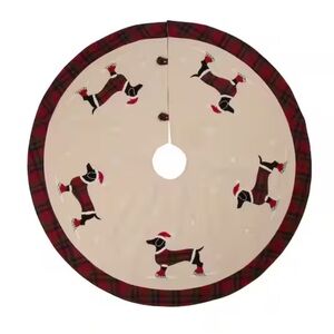 Glitzhome® 48" Dachshund Fabric
Christmas Tree Skirt